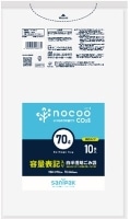 水野ＮＯＣＯＯ白半透明環境配慮型ゴミ袋70Ｌ （10P）