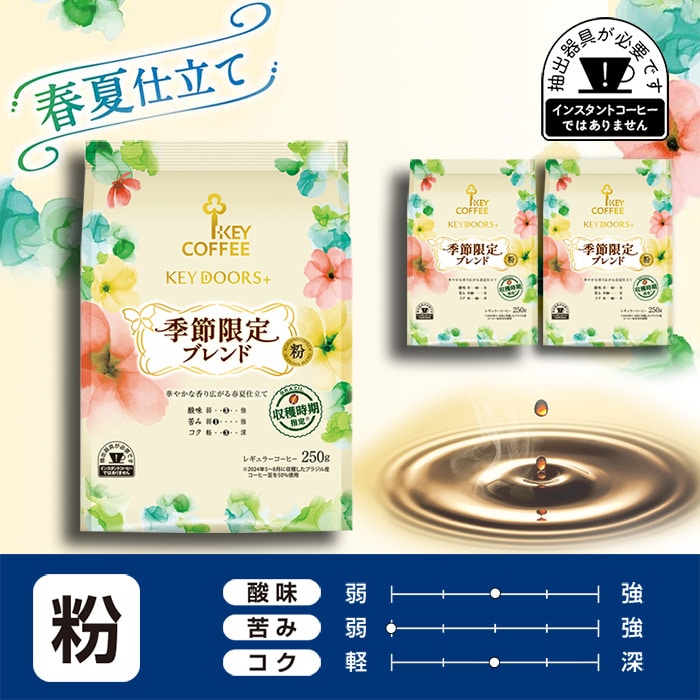 s*︎様 KEY COFFEE カフェストロングブレンド 250g 6袋 KEY COFFEE キーコーヒー DOORS+ スペシャルブレンド(粉) 250g×6
