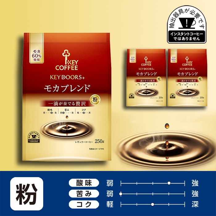 KEY DOORS+モカブレンド粉 250g ×3袋