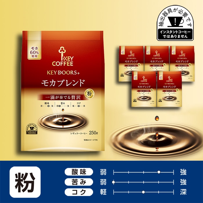 KEY DOORS+モカブレンド粉 250g ×6袋