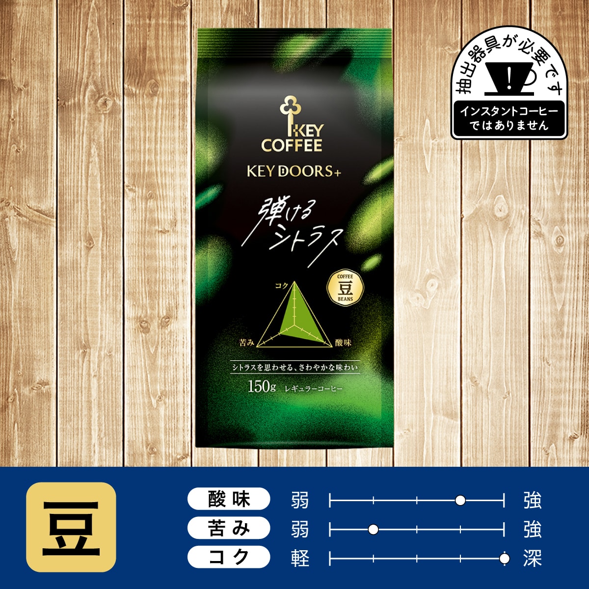 KEY DOORS+ 弾けるシトラス　豆 150g