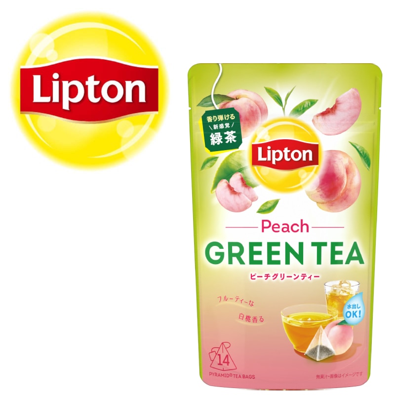 リプトン　グリーンティー　ピーチ　ティーバッグ　(14袋入り)