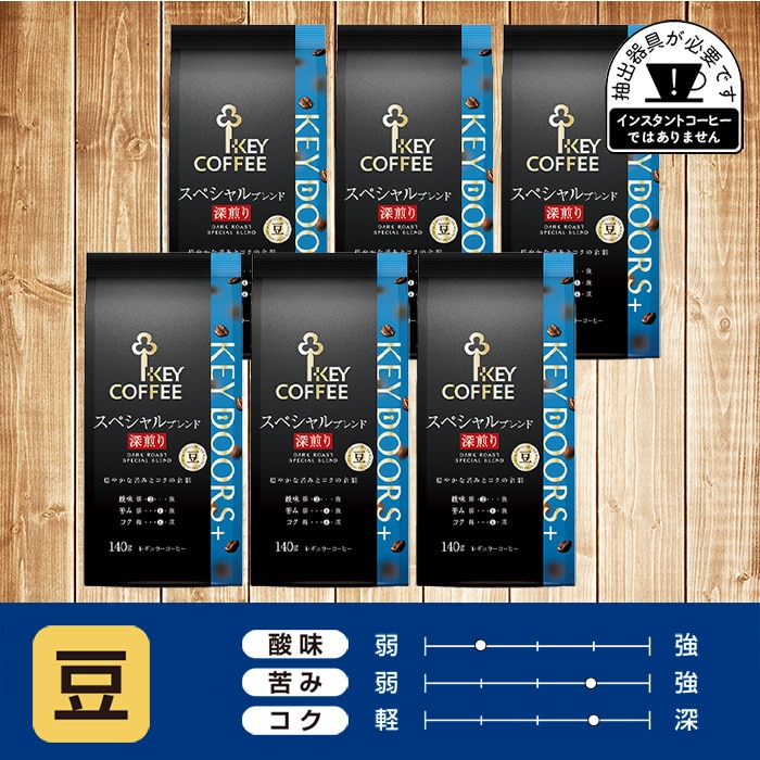 KEY COFFEE カフェストロングブレンド 250g 6袋 KEY-Coffee-Grand-Taste-