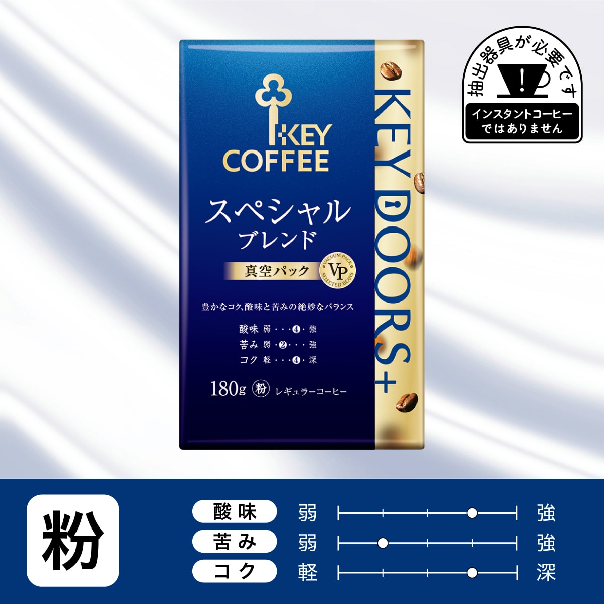 キーコーヒー レギュラーコーヒー(粉) VP(真空パック) １８０g×２４ たのめーる】キーコーヒー VP(真空パック) KEY DOORS+
