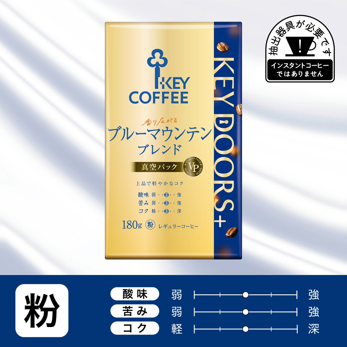 KEY DOORS+ 香り広がるブルーマウンテンブレンド　粉 180g
