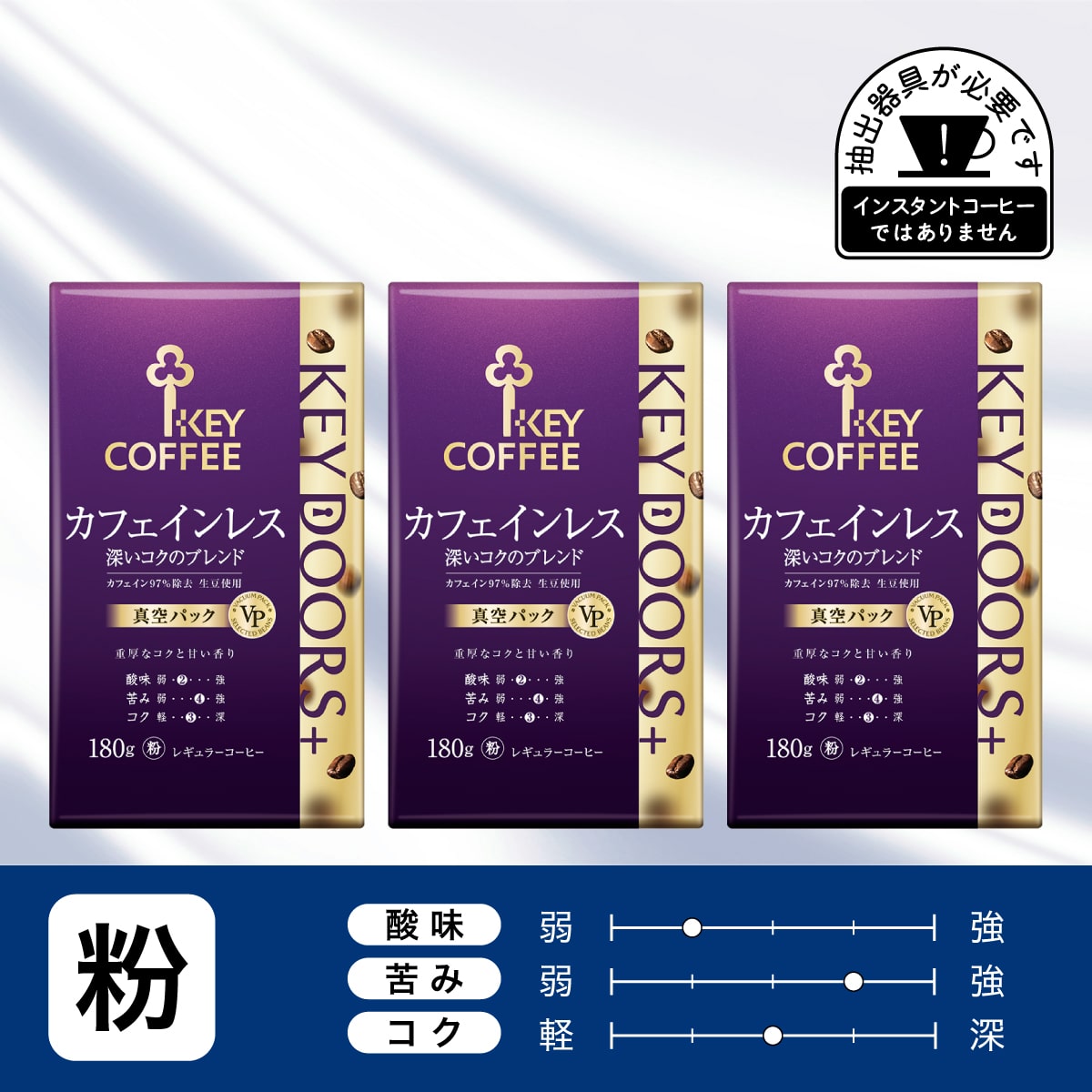 キーコーヒー レギュラーコーヒー(粉) VP(真空パック) １８０g×２４ キーコーヒー レギュラーコーヒー(粉) VP(真空パック) 180g