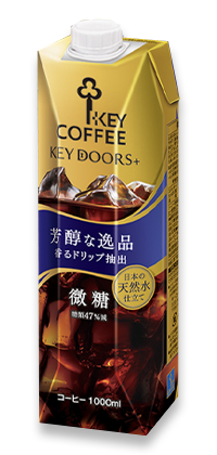 KEY DOORS+ リキッドコーヒー テトラプリズマ 微糖 1000ml