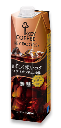KEY DOORS+ リキッドコーヒー テトラプリズマ 深いコク 無糖 1000ml