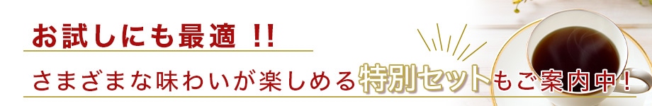 お試しにも最適! さまざまな味わいが楽しめる特別セットもご案内中！